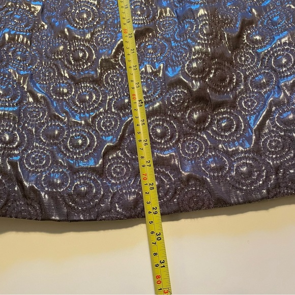 Alfred Sung Metallic Charcoal Grey Quilted Mini Dress - Picture 8 of 10